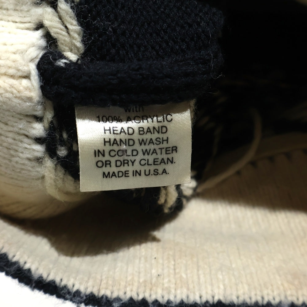 VINTAGE(ヴィンテージ) 90s GRATEFUL DEAD KNIT BEANIE USA製 グレイトフルデッド ニット帽 ビーニー ブラック/ホワイト