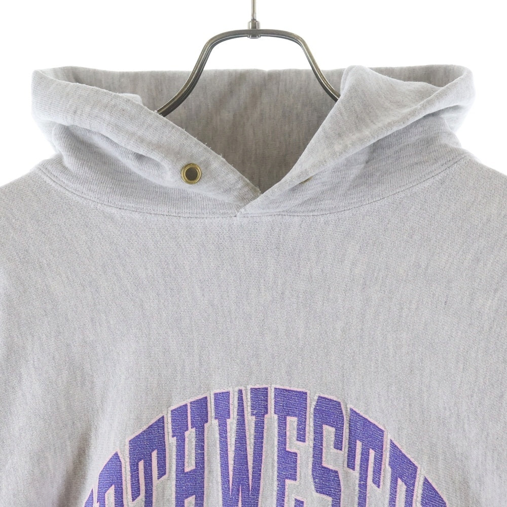 CHAMPION(チャンピオン) 90S VINTAGE REVERSE WEAVE NORTH WESTERN PULLOVER HOODIE PARKA メキシコ製 リバースウィーブ プルオーバー フーディー パーカー グレー