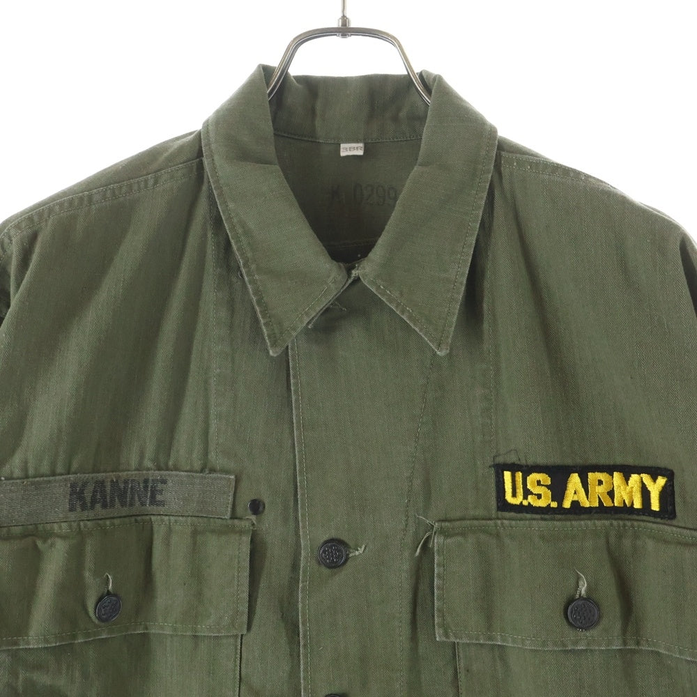 VINTAGE(ヴィンテージ) 40S U.S. ARMY M-43 HBT MILITARY JACKET ヘリンボーンツイル 長袖シャツ ミリタリー ジャケット カーキ