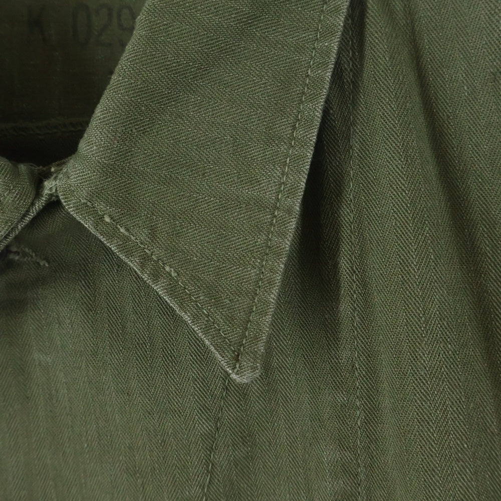 VINTAGE(ヴィンテージ) 40S U.S. ARMY M-43 HBT MILITARY JACKET ヘリンボーンツイル 長袖シャツ ミリタリー ジャケット カーキ