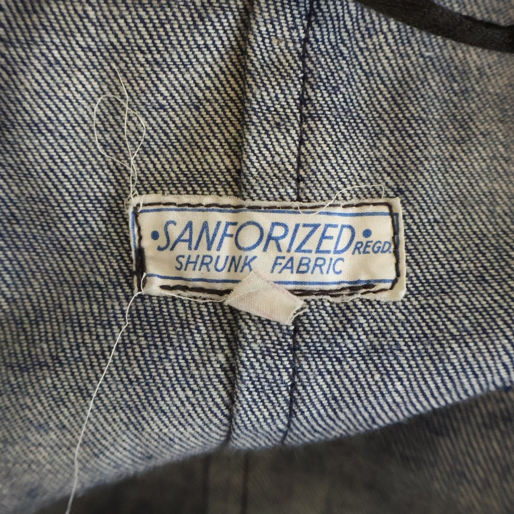 VINTAGE(ヴィンテージ) 50S P.L.A. SANFORIZED SHRUNK FABRIC DENIM ALLL IN ONE デニム オールインワン つなぎ インディゴ