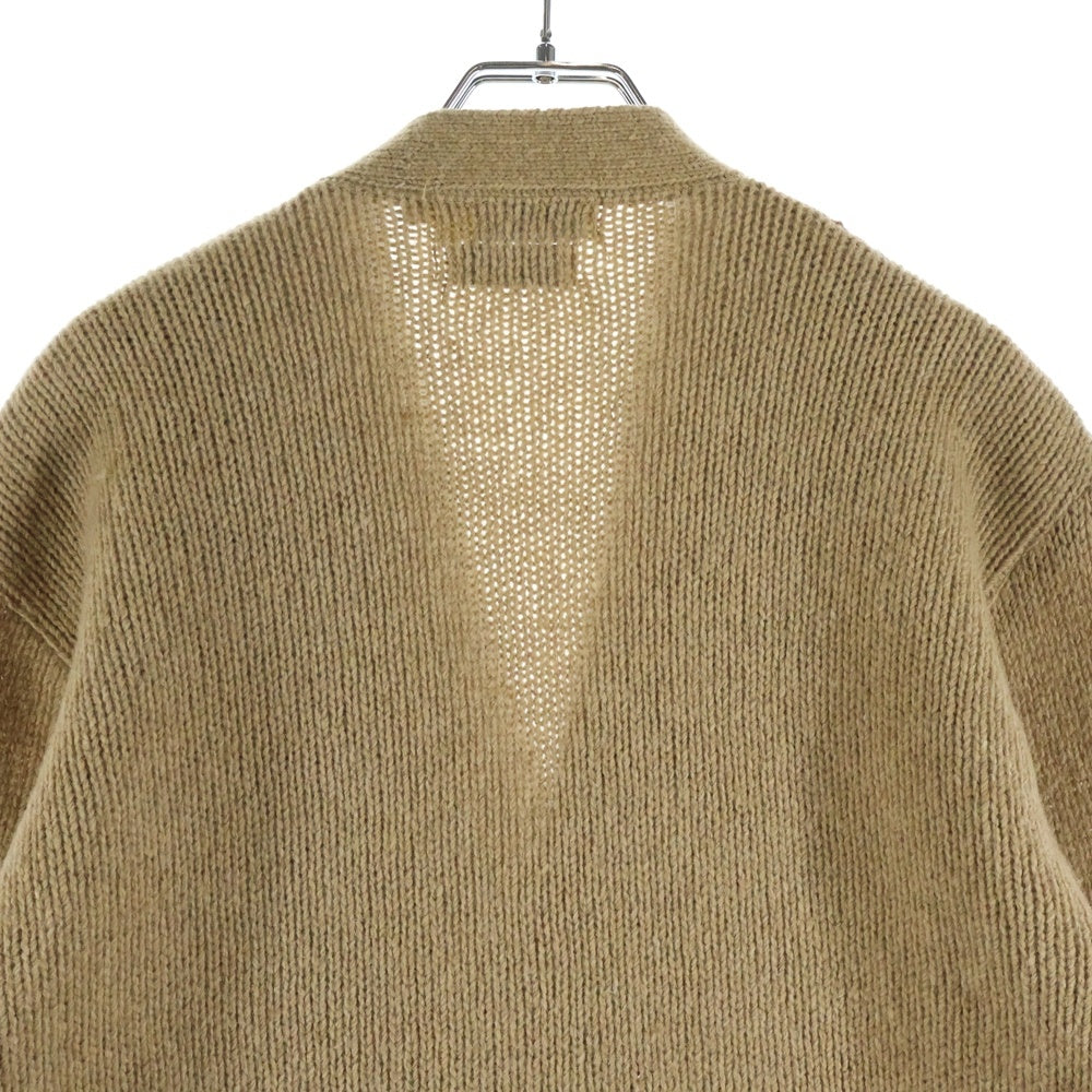 VINTAGE(ヴィンテージ) 60S JUILLIARD (ジュリアード) WOOL CARDIGAN スエード切替 ウール カーディガン ベージュ/ブラウン