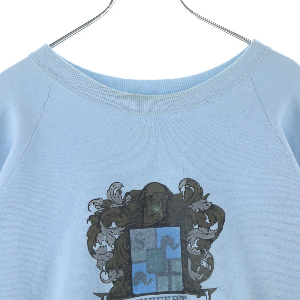 VINTAGE(ヴィンテージ) 60-70s GRAPHIC CREWNECK PULLOVER SWEAT SHIFFERT 家紋 フロントプリント プルオーバー スウェット ブルー