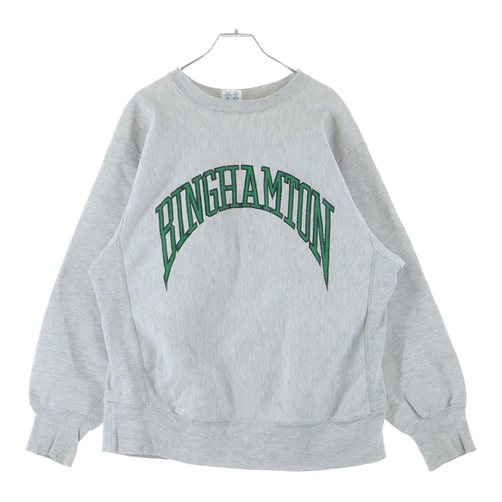 CHAMPION(チャンピオン) 80S REVERSE WEAVE RINGHAMTON トリコタグ リバースウィーブ フロントプリント トレーナー スウェット グレー