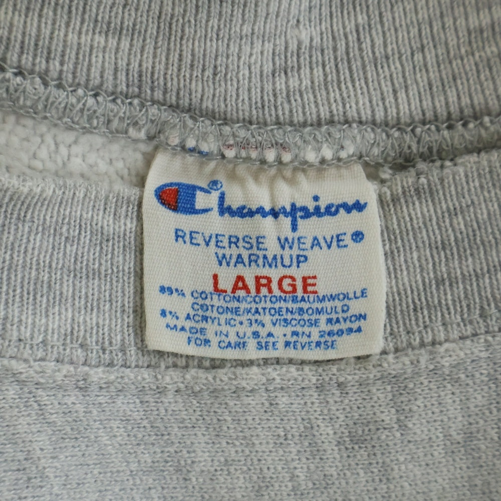 CHAMPION(チャンピオン) 80S REVERSE WEAVE RINGHAMTON トリコタグ リバースウィーブ フロントプリント トレーナー スウェット グレー