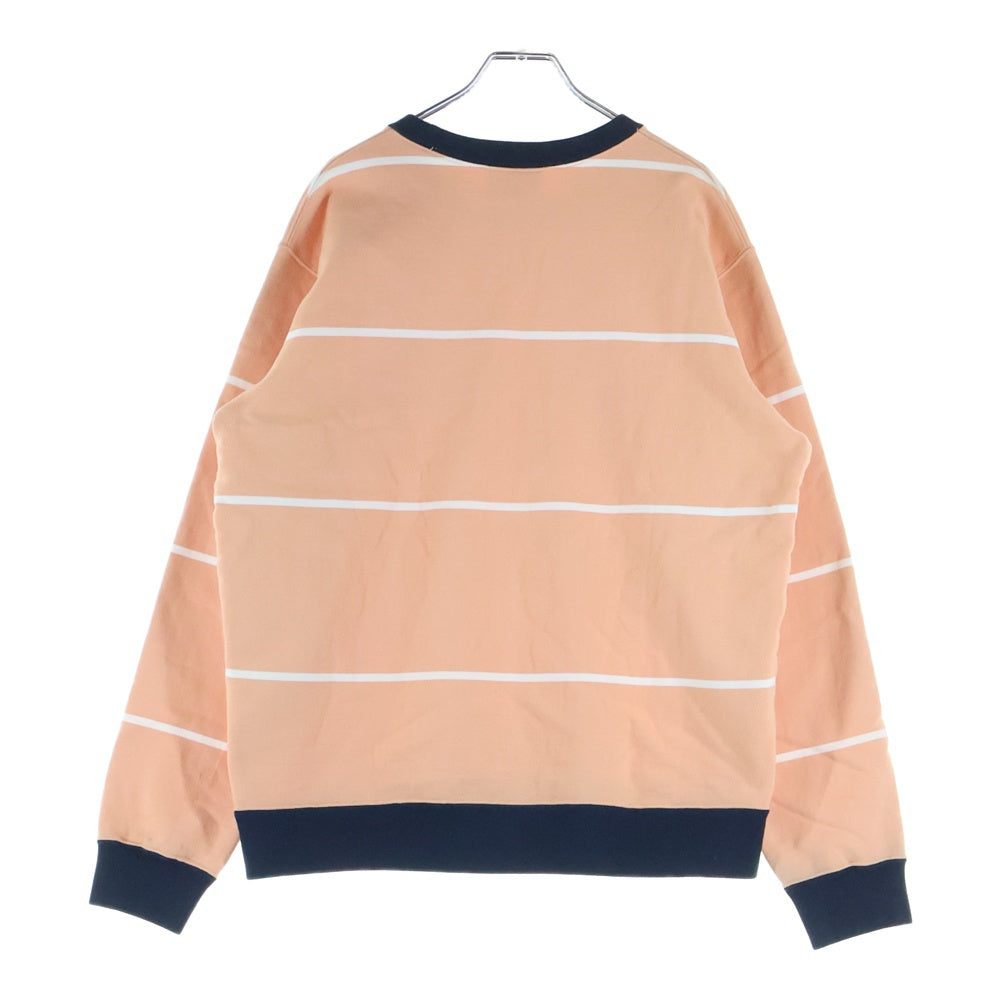 SUPREME(シュプリーム) 17AW Striped Crewneck ストライプ クルーネック スウェット トレーナー オレンジ/ホワイト/ネイビー