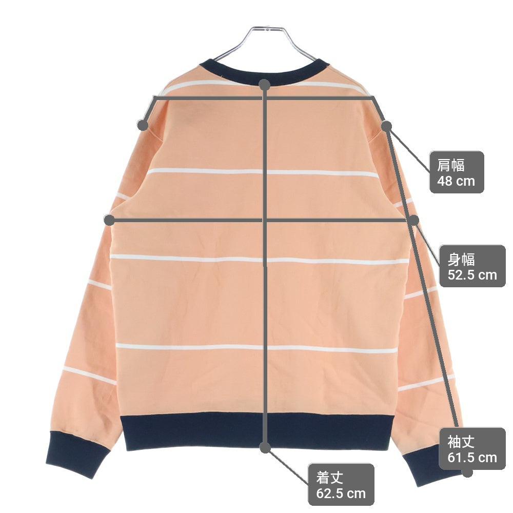 SUPREME(シュプリーム) 17AW Striped Crewneck ストライプ クルーネック スウェット トレーナー オレンジ/ホワイト/ネイビー