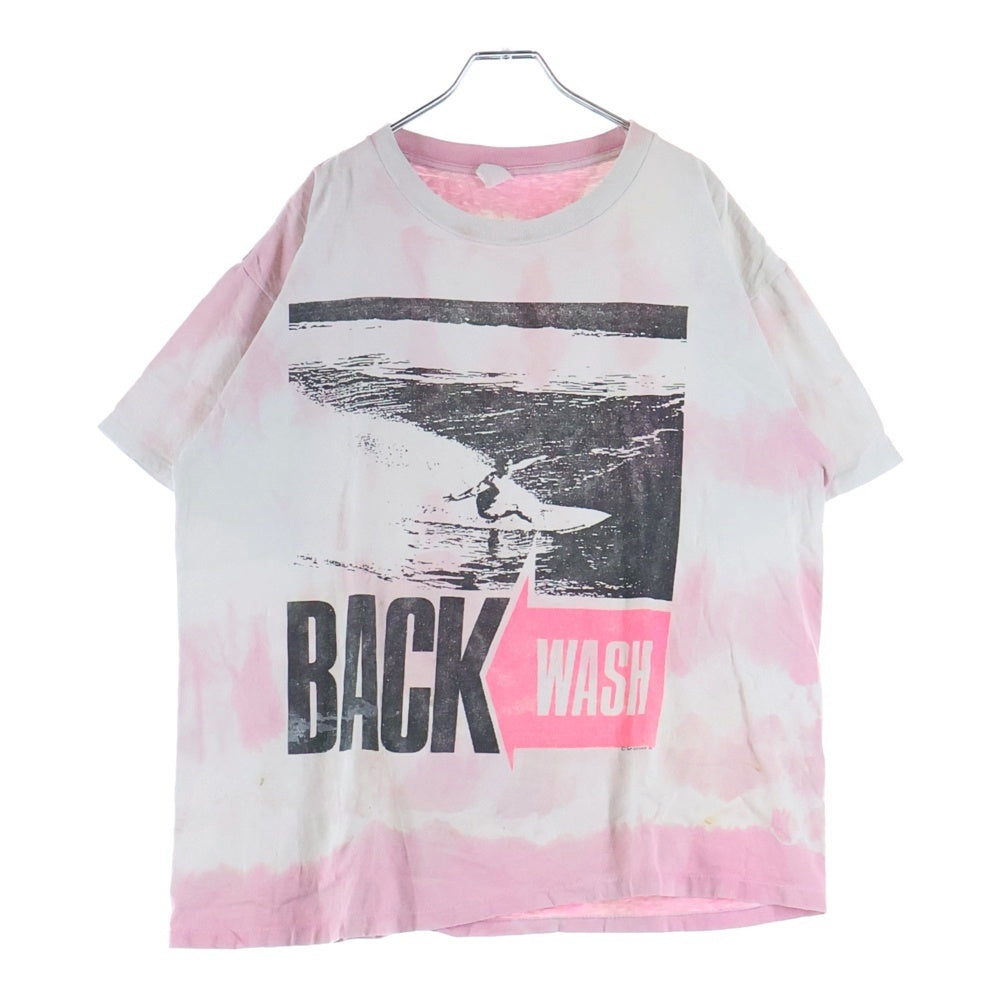 VINTAGE(ヴィンテージ) 90S BACK WASH SURF バックウォッシュ サーフ タイダイ 半袖カットソー ピンク/ホワイト