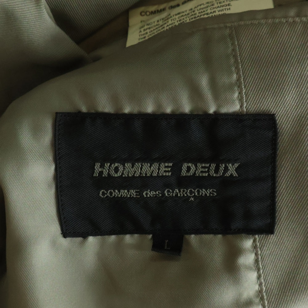 COMME des GARCONS HOMME DEUX(コムデギャルソン オムドゥ) ポリ縮絨 2Bテーラードジャケット DO-J045 カーキ