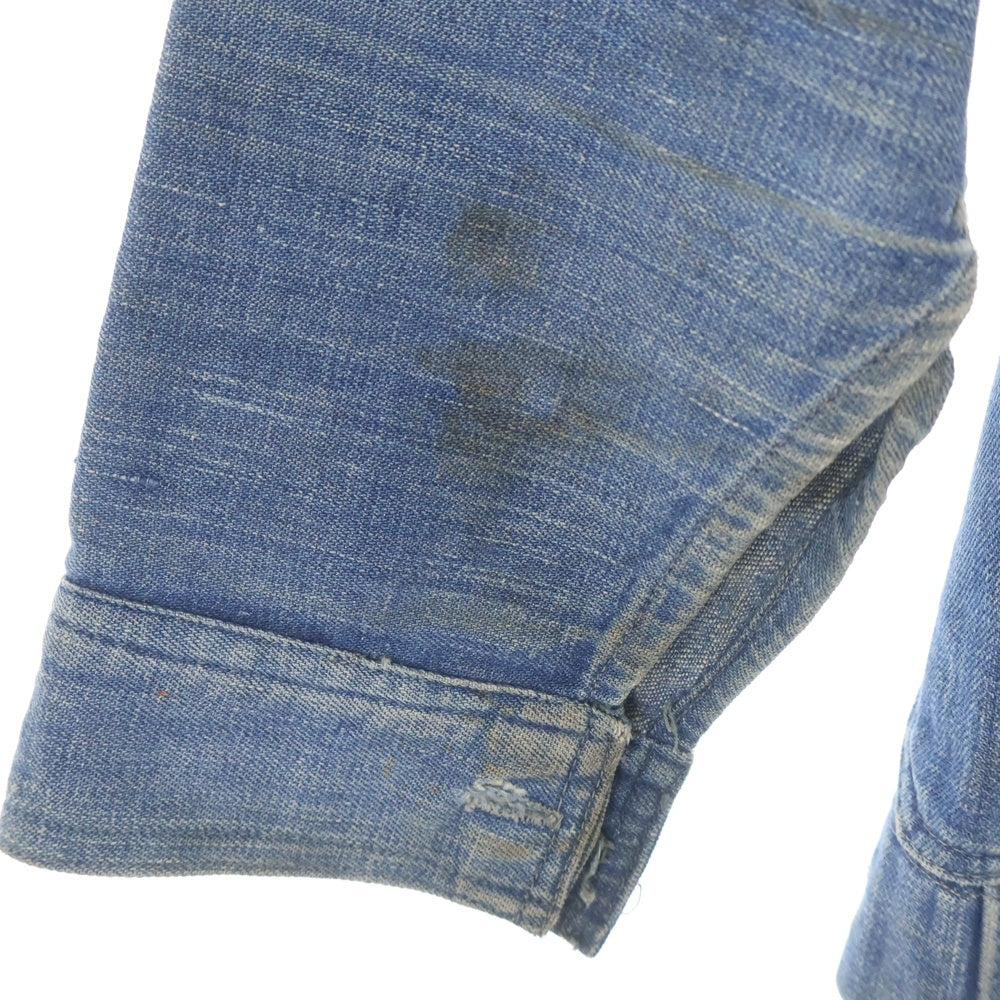 VINTAGE(ヴィンテージ) 10S U.S. NAVY SHAWL COLLAR DENIM PULLOVER SAILOR SHIRTS アメリカ海軍 ショールカラー デニム プルオーバー セイラー シャツ インディゴ