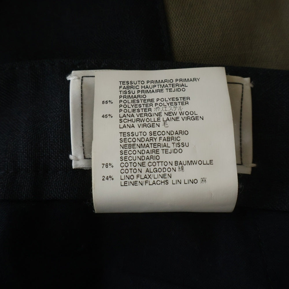 Maison Margiela(メゾンマルジェラ) 12SS ZIP SIDE BYCOLOR PANTS S30KA0263 切り替え ジップ カーゴパンツ カーキ/ブラック