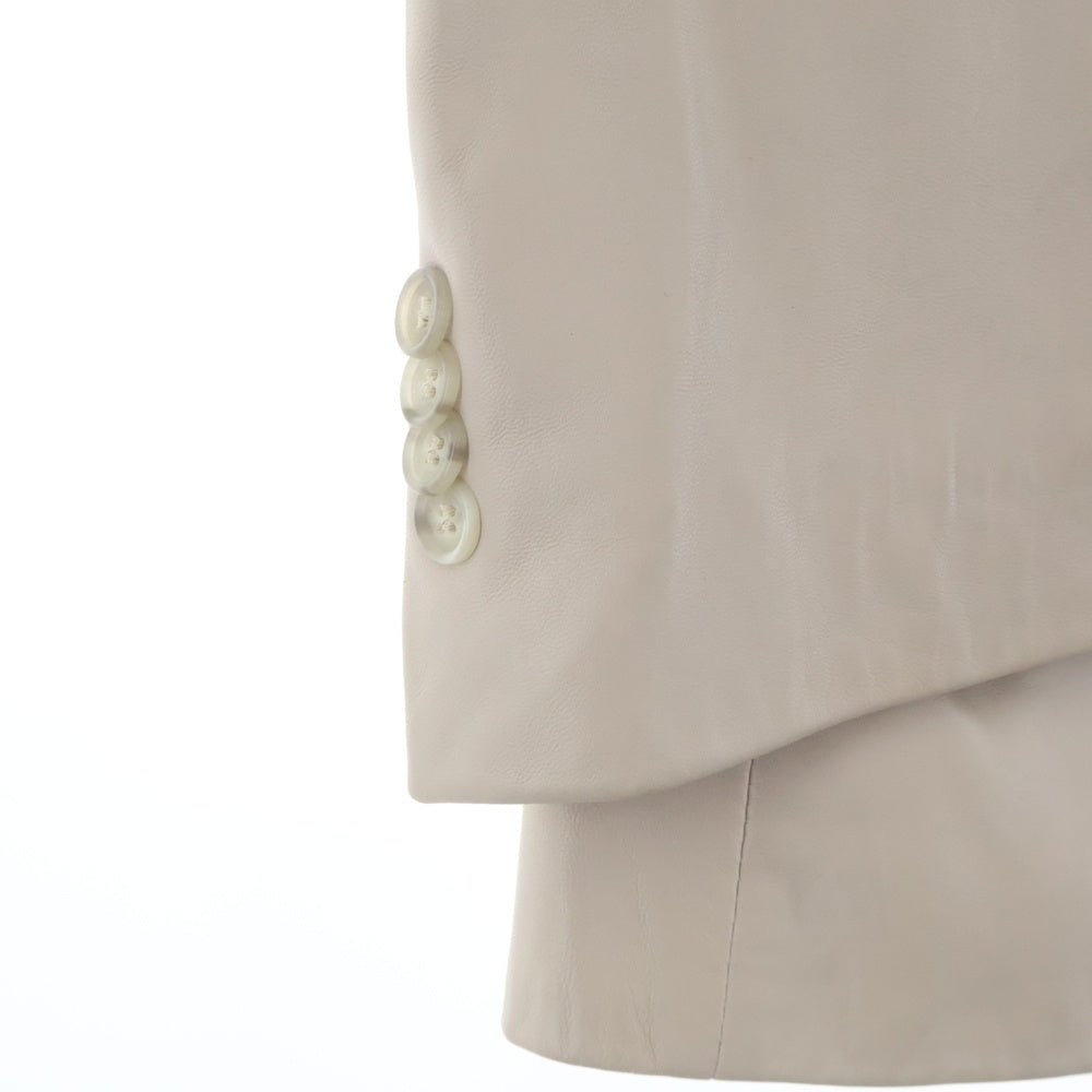 VERSACE COLLECTION(ヴェルサーチコレクション) LAMB LEATHER TAILORED JACKET ラムレザー テーラードジャケット ベージュ