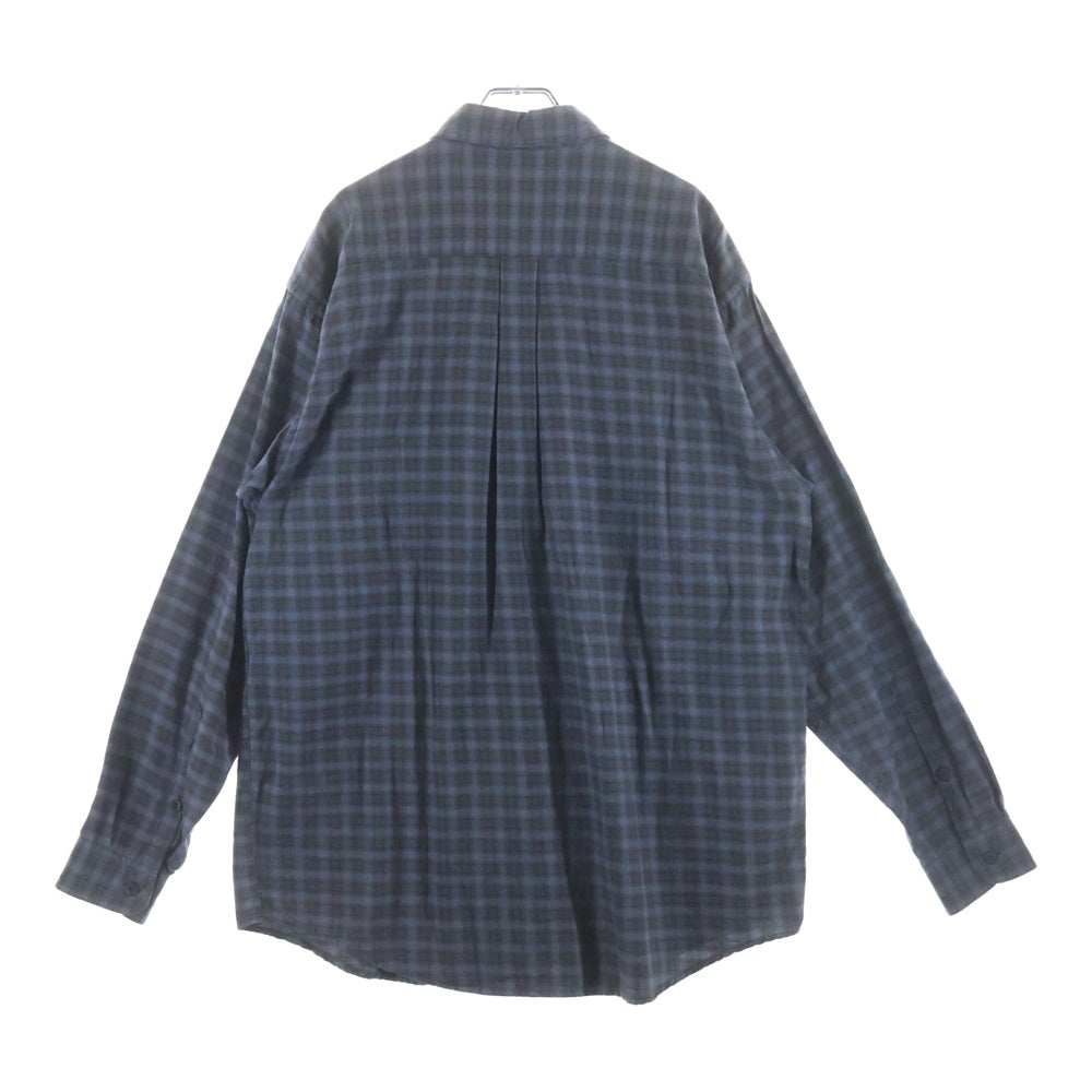 PATAGONIA(パタゴニア) 90S REGULAR COLLAR DOUBLE POCKET SHIRT L/S ダブルポケット チェック柄長袖フランネルシャツ ブルー