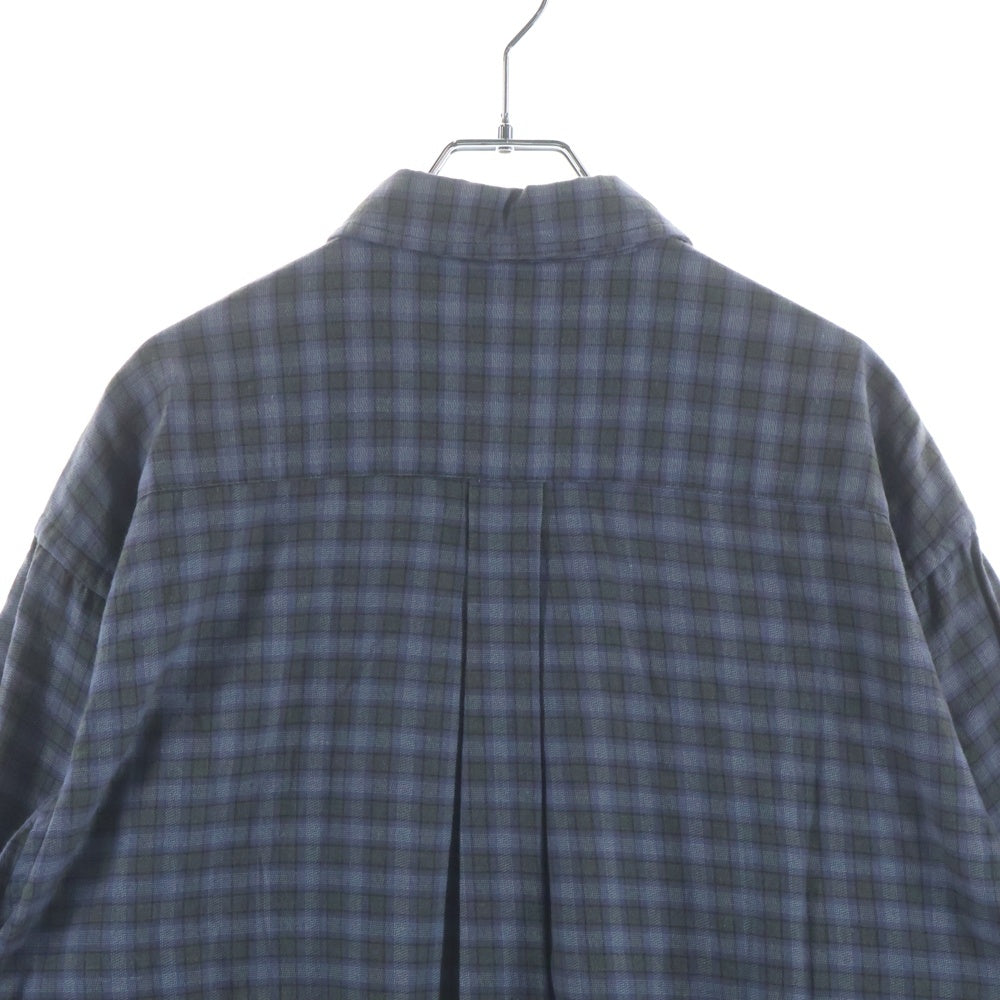 PATAGONIA(パタゴニア) 90S REGULAR COLLAR DOUBLE POCKET SHIRT L/S ダブルポケット チェック柄長袖フランネルシャツ ブルー