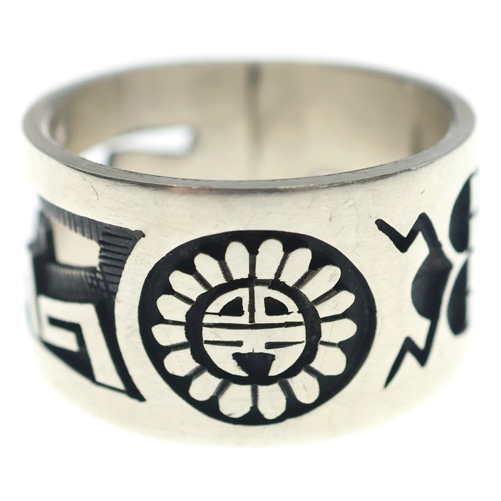 INDIAN JEWELRY(インディアンジュエリー) HOPI STERLING RING LUCION KOINVA ホピ族 ルシオン コインヴァ オーバーレイ リング 指輪 シルバー
