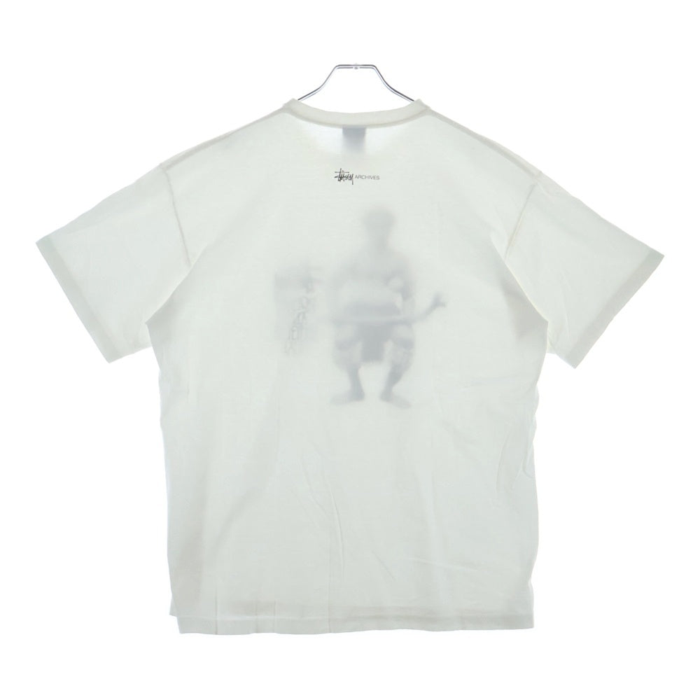 STUSSY(ステューシー) 90-00S ARCHIVES ROUGH AND RUGGED GEAR DESIGN PHOTO TEE オールド プリント フォト デザイン 半袖Tシャツ カットソー ホワイト