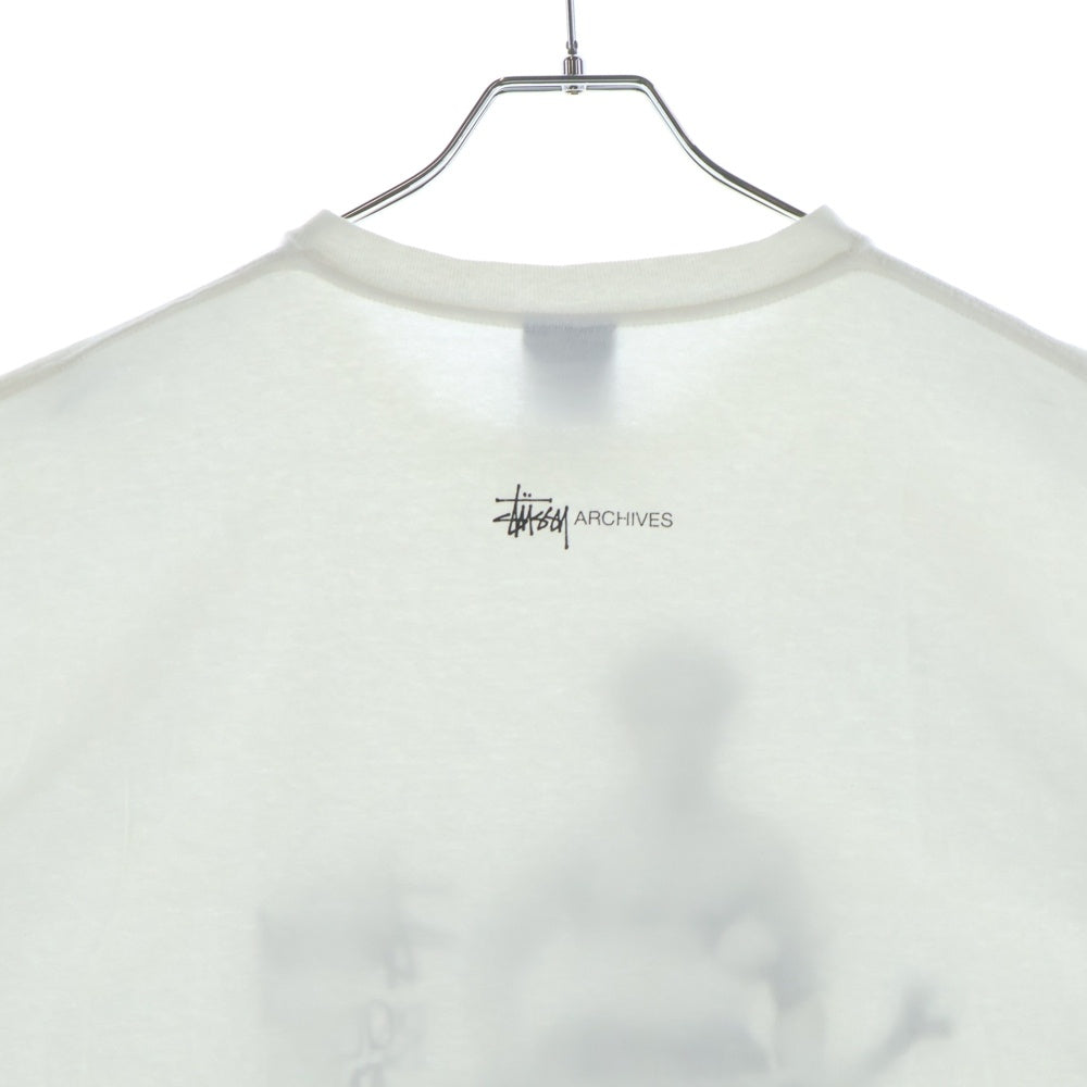 STUSSY(ステューシー) 90-00S ARCHIVES ROUGH AND RUGGED GEAR DESIGN PHOTO TEE オールド プリント フォト デザイン 半袖Tシャツ カットソー ホワイト