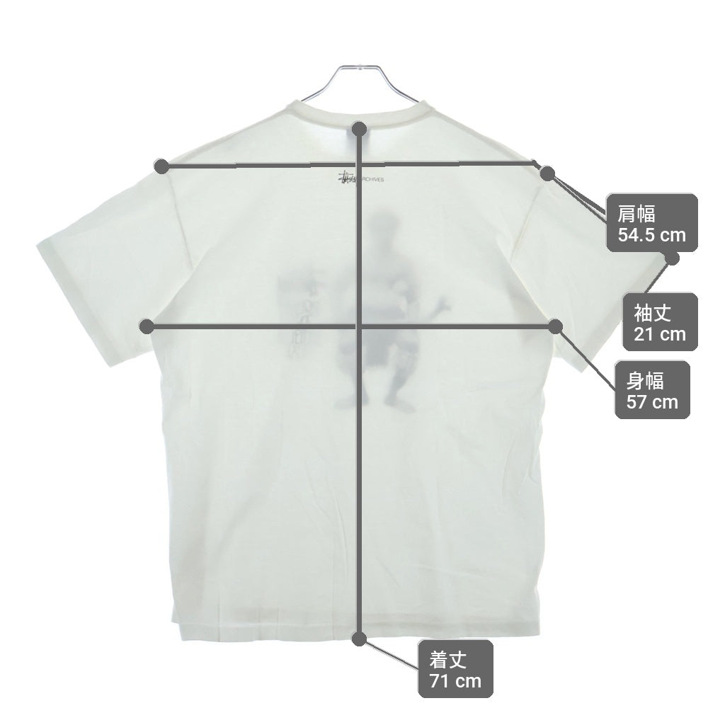 STUSSY(ステューシー) 90-00S ARCHIVES ROUGH AND RUGGED GEAR DESIGN PHOTO TEE オールド プリント フォト デザイン 半袖Tシャツ カットソー ホワイト