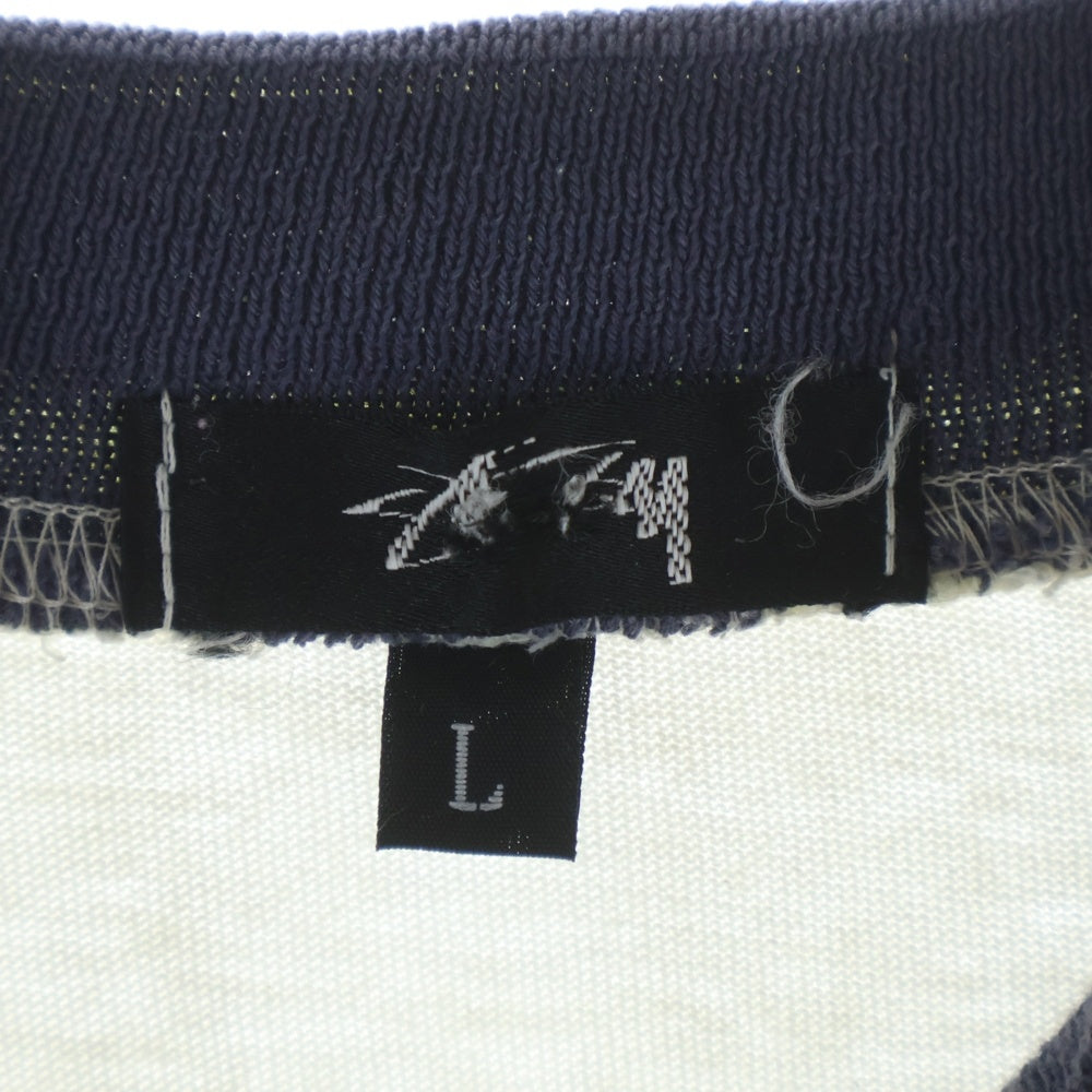 STUSSY(ステューシー) 80S ASTEKA MOCK NECK アステカ モックネック 半袖Tシャツ カットソー ホワイト