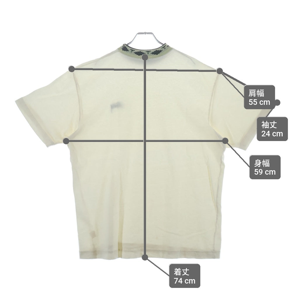 STUSSY(ステューシー) 80S ASTEKA MOCK NECK アステカ モックネック 半袖Tシャツ カットソー ホワイト