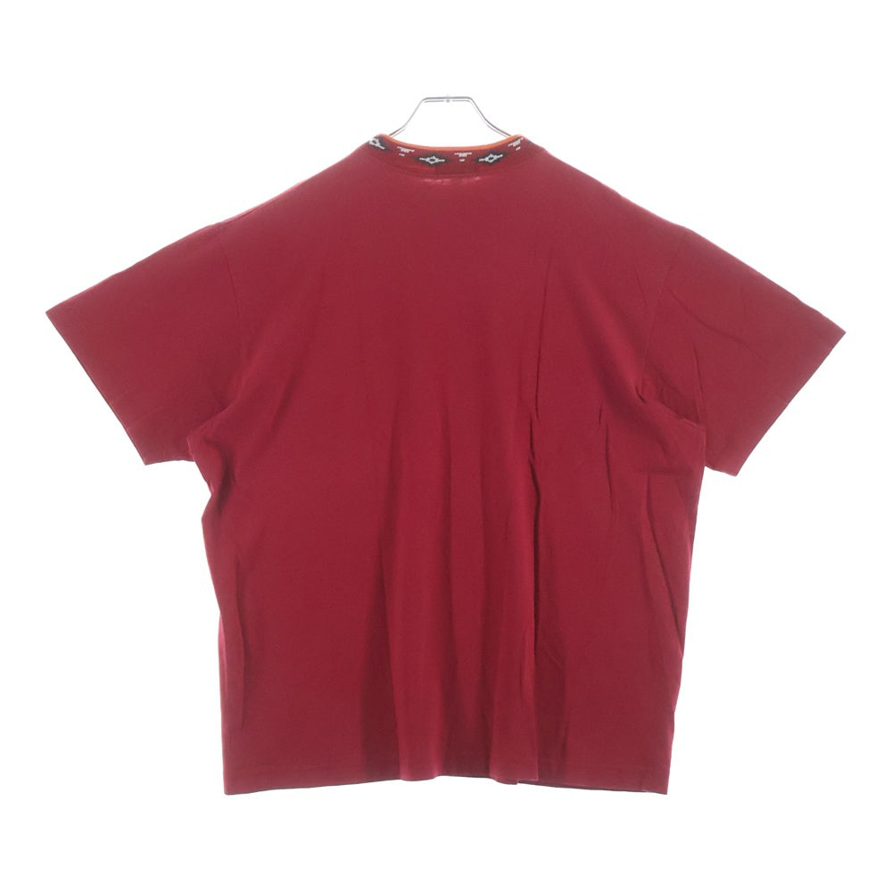 STUSSY(ステューシー) 80S ASTEKA MOCK NECK アステカ モックネック 半袖Tシャツ カットソー レッド