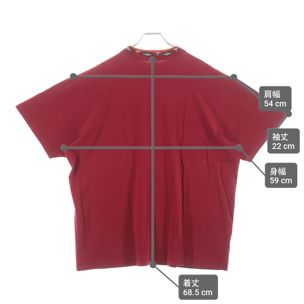 STUSSY(ステューシー) 80S ASTEKA MOCK NECK アステカ モックネック 半袖Tシャツ カットソー レッド