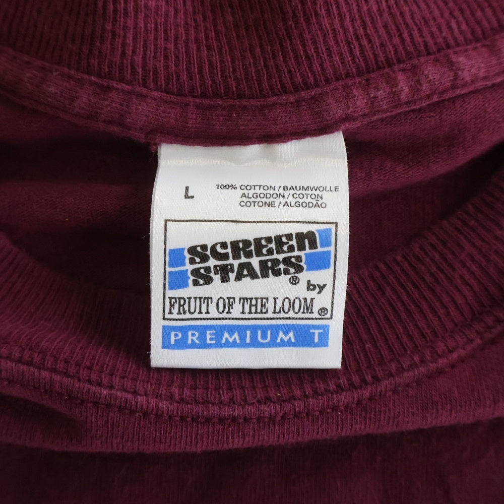 VINTAGE(ヴィンテージ) 90s BOY GERGE WHEN WILL YOU LEARN SCREEN STARS ボーイ・ジョージ 半袖カットソーTシャツ レッド