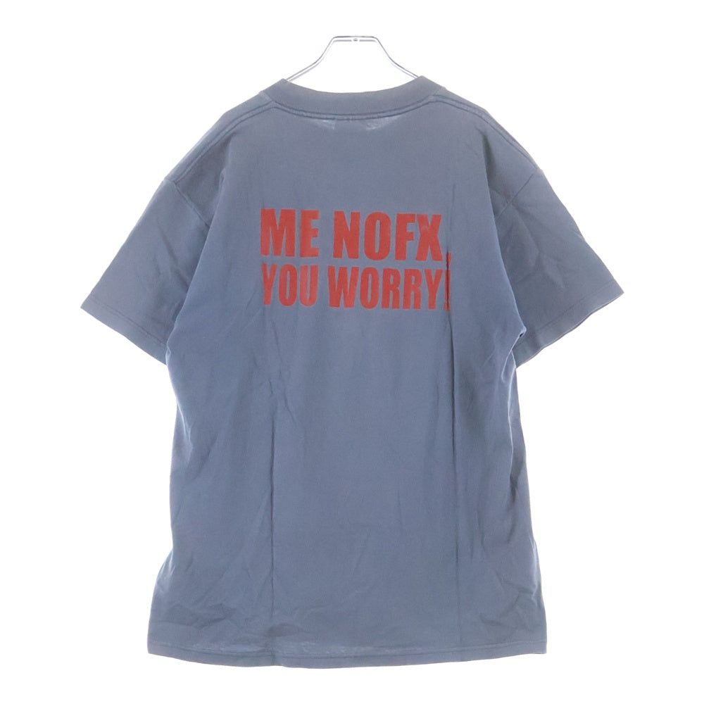 VINTAGE(ヴィンテージ) 90S NOFX ME NOFX YOU WORRY! 両面プリント 半袖Tシャツ カットソー ブルー