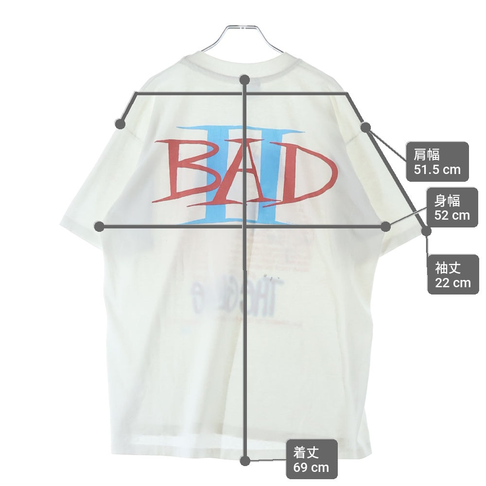 VINTAGE(ヴィンテージ) 1991 B・A・D 2 × Stussy The Globe old Tee Shirt 半袖カットソーTシャツ ホワイト