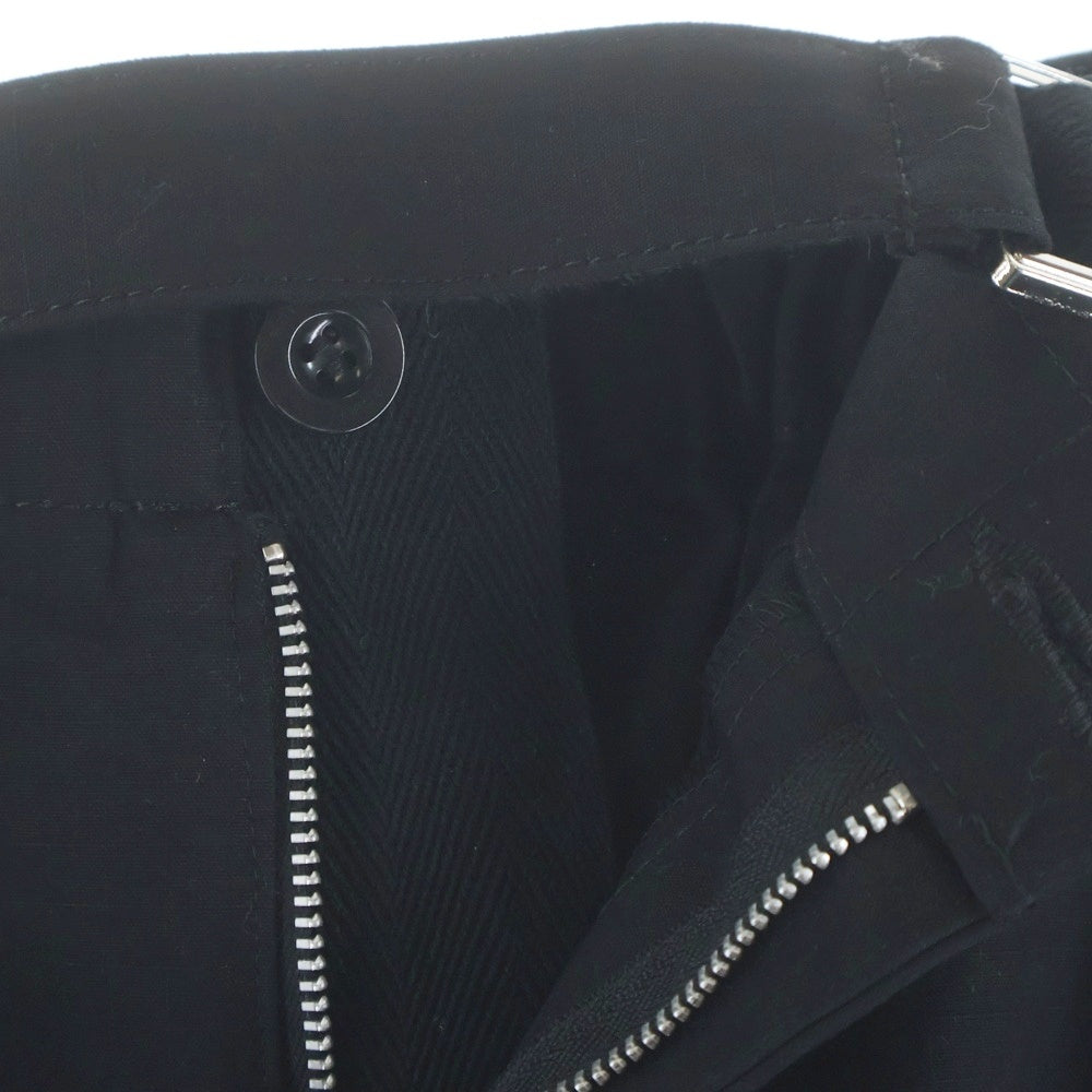 Sacai(サカイ) 25AW Rip Stop Pants 25-03773M リップストップ カーゴパンツ ブラック