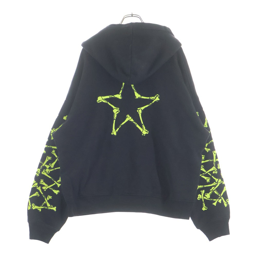 AMIRI(アミリ) BONES STAR HOODIE ボーンズ スター フーディー プルオーバーパーカー ブラック/イエロー