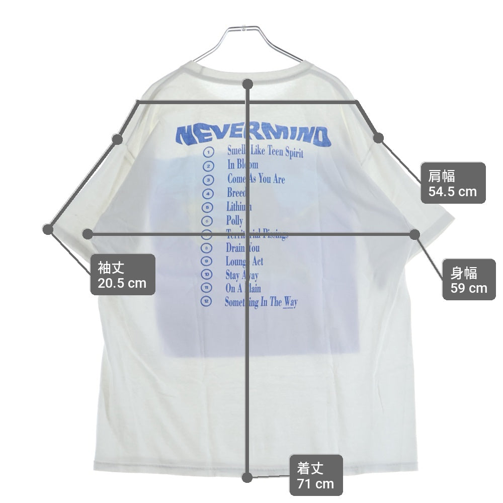 VINTAGE(ヴィンテージ) 00s NIRVANA NEVERMIND Copy right 2002 ニルヴァーナ ネバーマインド 2002年製 ホワイト