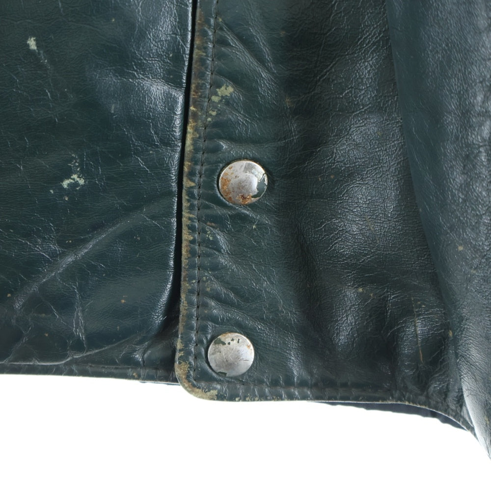 VINTAGE(ヴィンテージ) 60s DENISON MINE RESCUE LEATHER JAKET レザージャケット グリーン