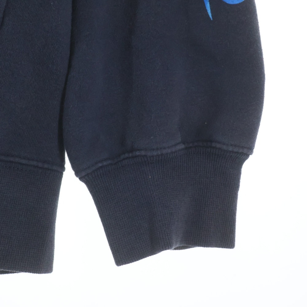 HARLEY DAVIDSON(ハーレーダビッドソン) 10s FLAMES ZIP HOODIE 袖ファイヤー ブルーフレイムス ジップアップパーカー ダークネイビー