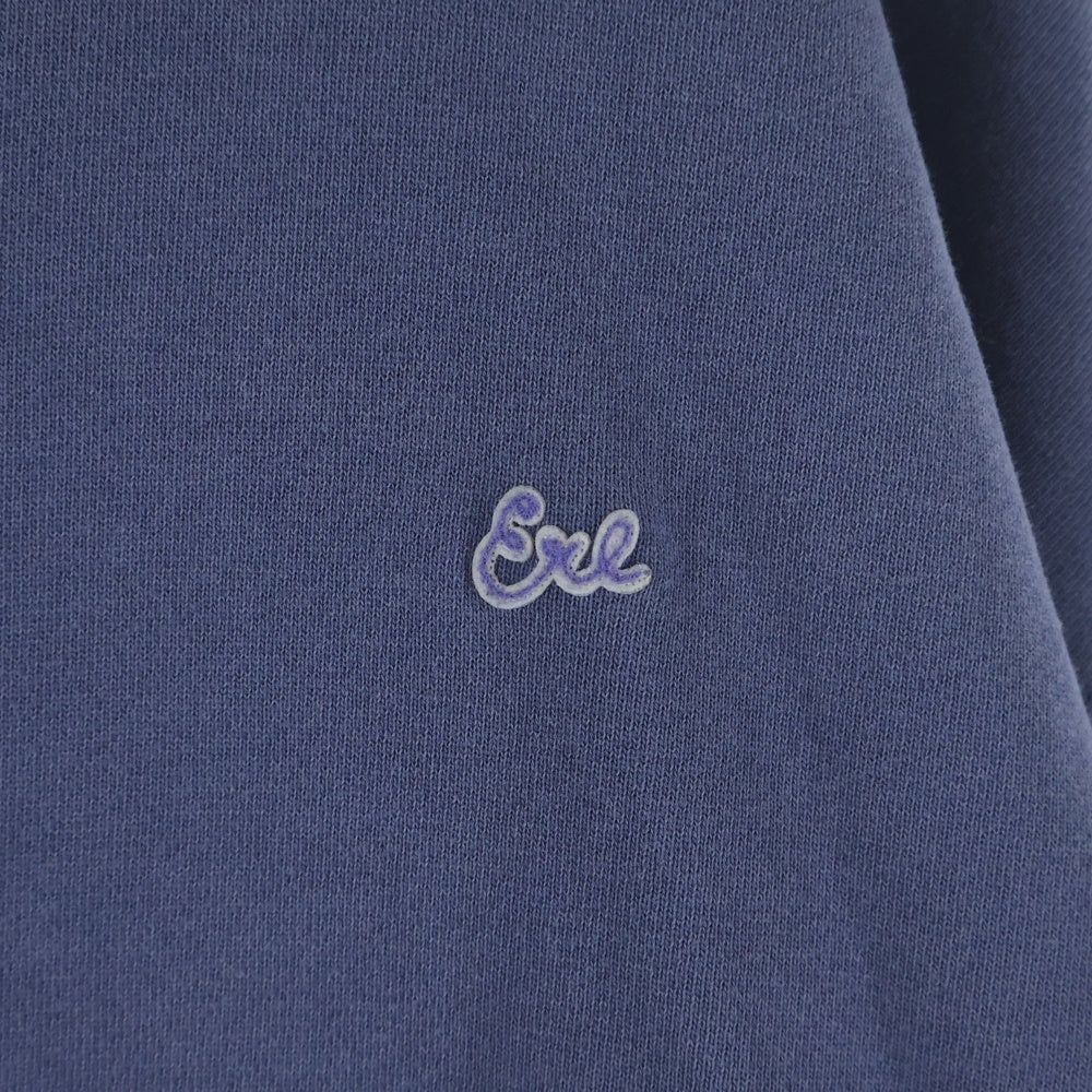 ERL(イーアールエル) Script Crewneck Knit ERL10T027 ロゴ刺繍 クルーネック長袖スウェットトレーナー パープル