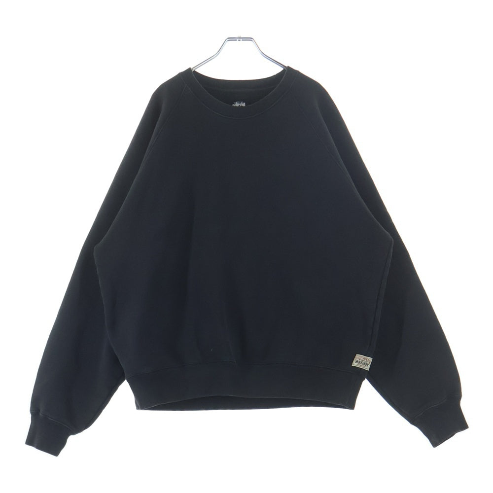 STUSSY(ステューシー) WORKGEAR 118570 クルーネック長袖スウェットトレーナー ブラック