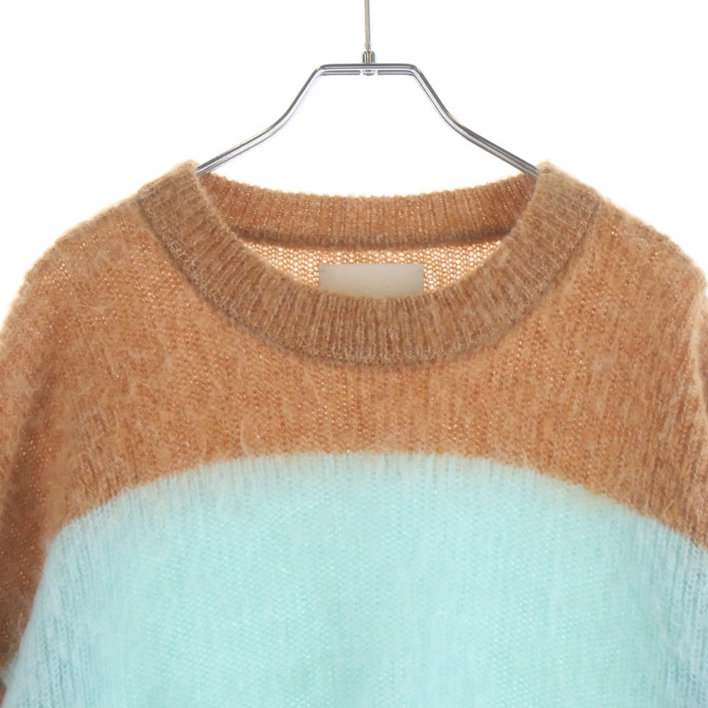 YOKE(ヨーク) MOHAIR BORDER CREWNECK SWEATER YK23FW0572S モヘア ボンバークルーネック 長袖ニットセーター マルチカラー