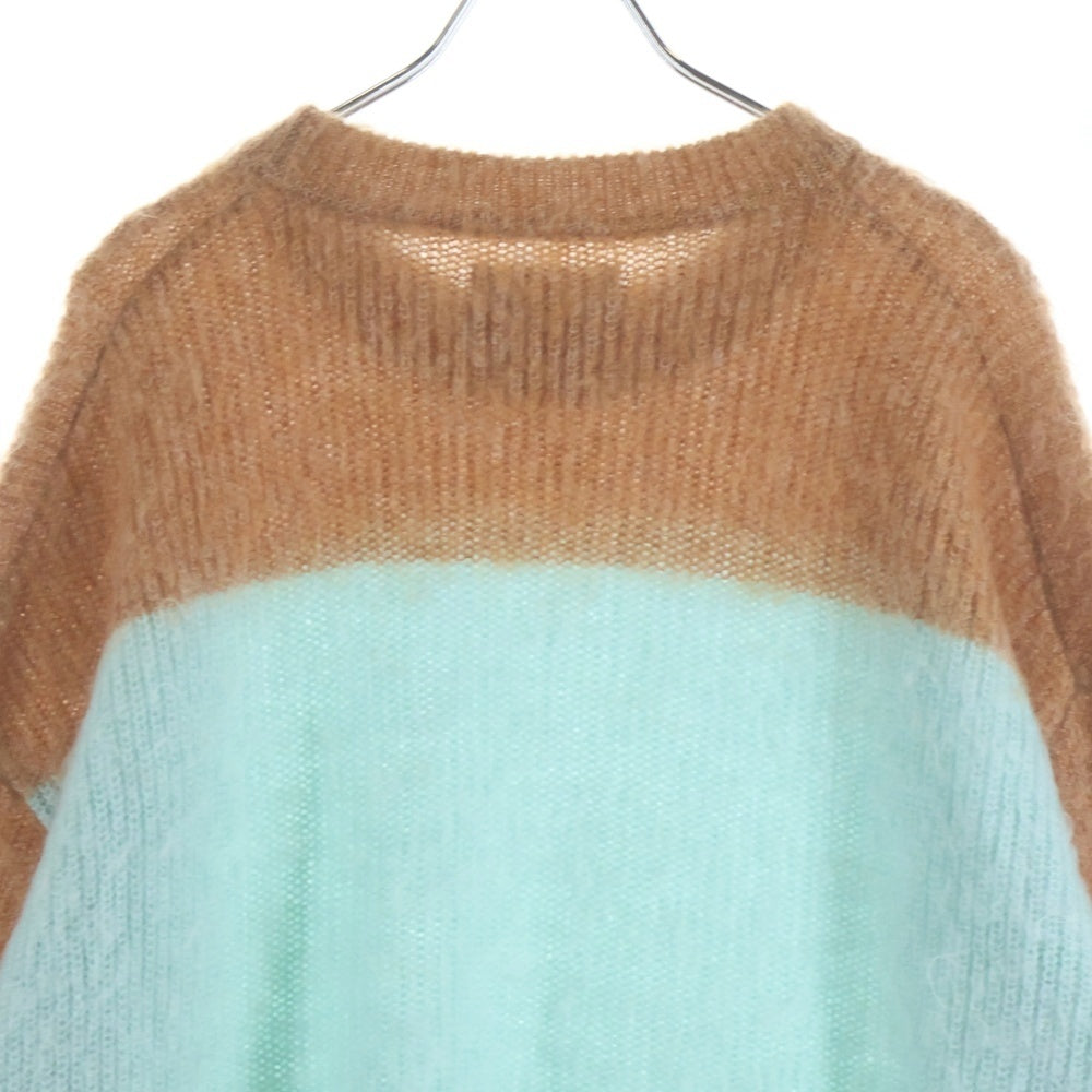 YOKE(ヨーク) MOHAIR BORDER CREWNECK SWEATER YK23FW0572S モヘア ボンバークルーネック 長袖ニットセーター マルチカラー