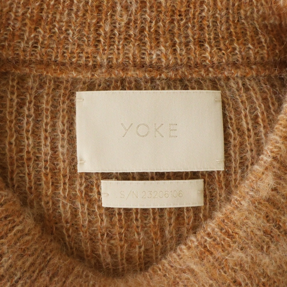 YOKE(ヨーク) MOHAIR BORDER CREWNECK SWEATER YK23FW0572S モヘア ボンバークルーネック 長袖ニットセーター マルチカラー