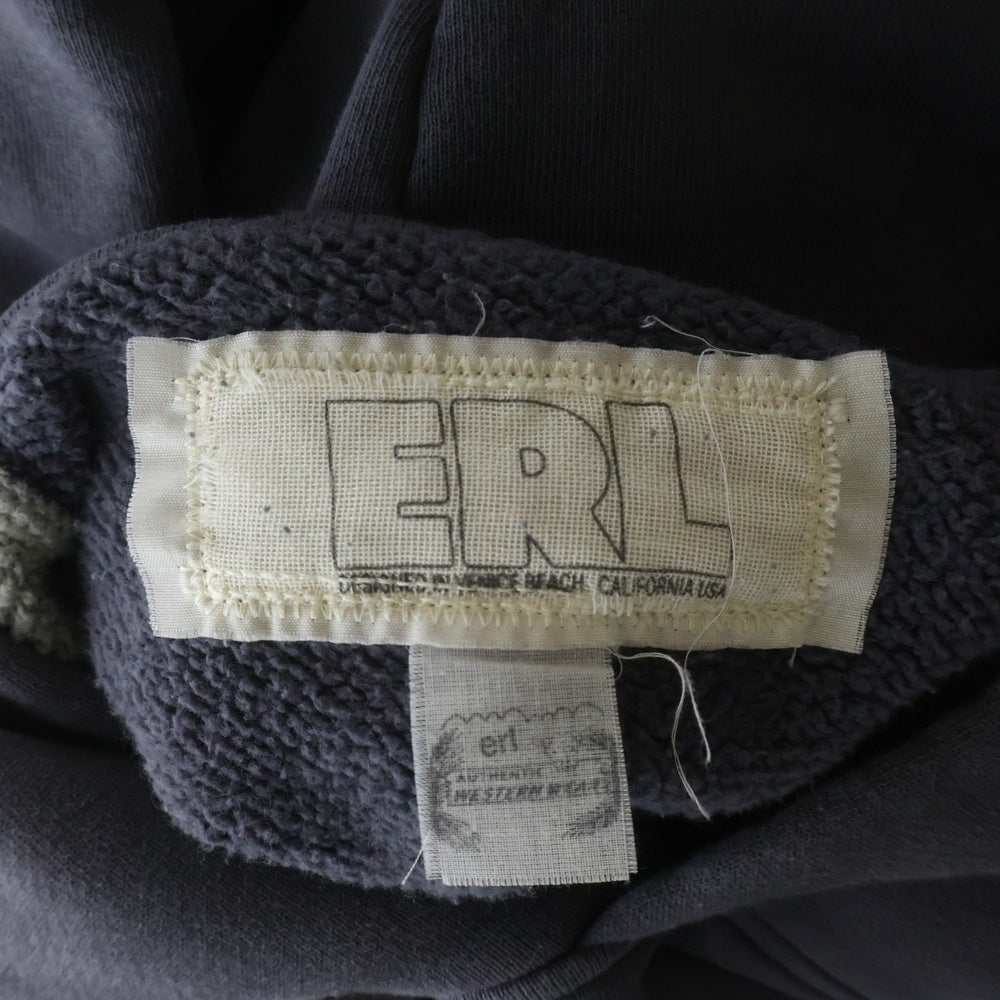 ERL(イーアールエル) Wave Hoodie ERL11T024 ウェーブ プルオーバーパーカー フーディー パープル