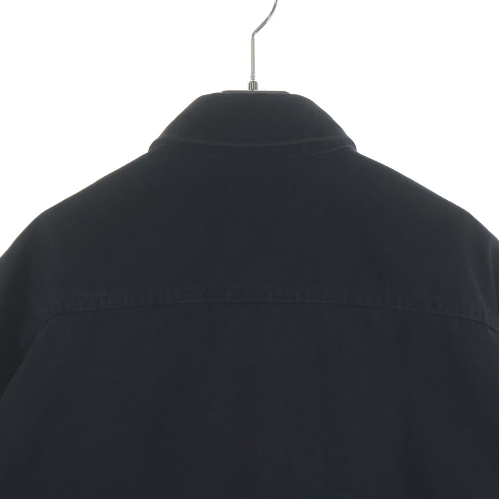 RAF SIMONS(ラフシモンズ) CARRY OVER DENIM SHIRT 172-241 RSパッチデニムジャケット テープロゴ 長袖シャツ ブラック