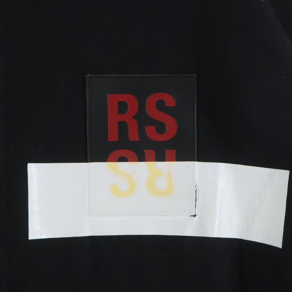 RAF SIMONS(ラフシモンズ) CARRY OVER DENIM SHIRT 172-241 RSパッチデニムジャケット テープロゴ 長袖シャツ ブラック