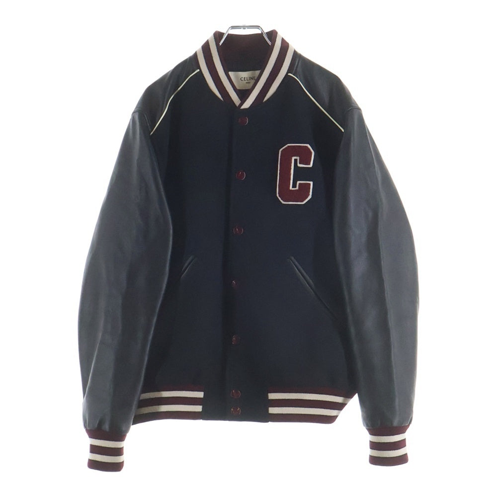 CELINE(セリーヌ) CLASSIC WOOL TEDDY JACKET 2V29T896C クラシックウール テディジャケット ブラック/ボルドー