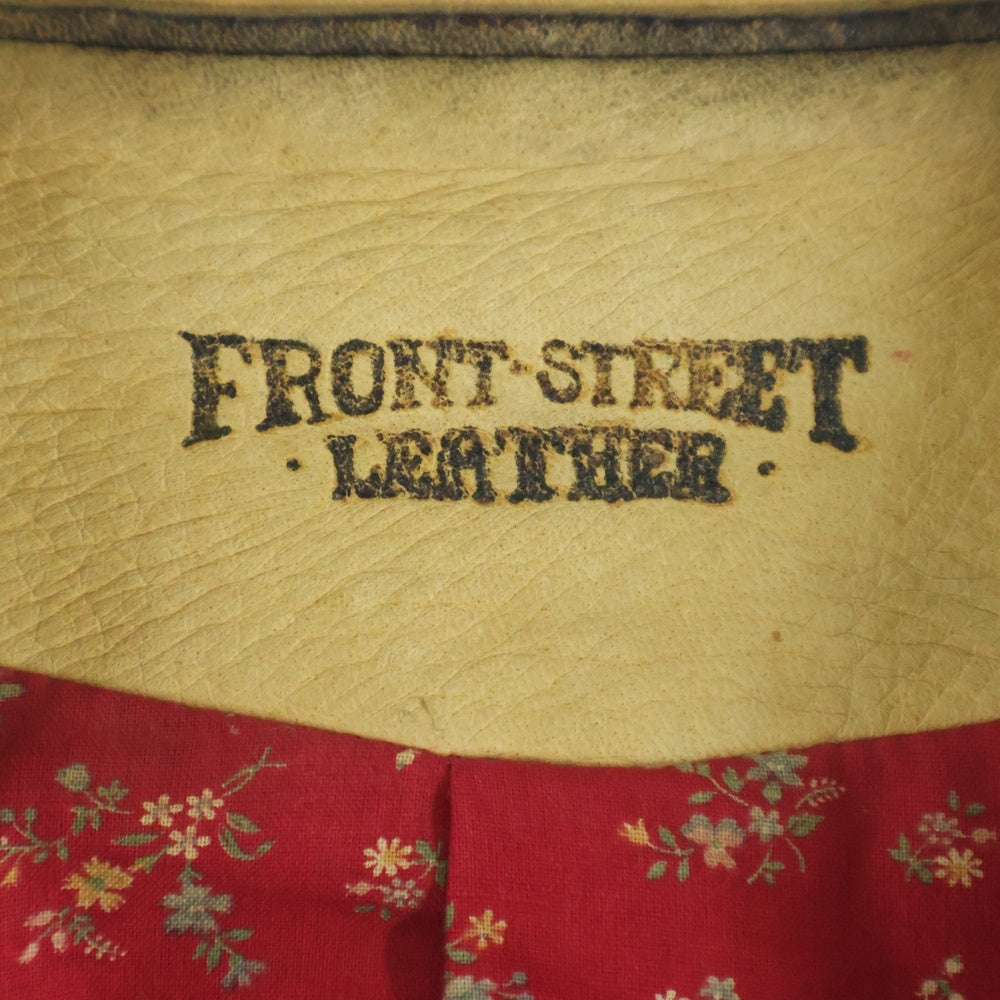 VINTAGE(ヴィンテージ) FRONT STREET (フロント ストリート) FRINGE LEATHER JACKET フリンジ レザー ジャケット ベージュ