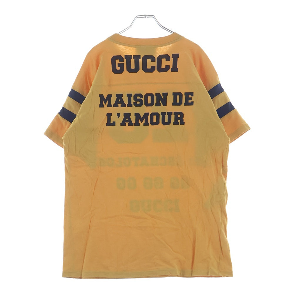 GUCCI(グッチ) 21SS 25 Eschatology Graphic Print Oversized T-Shirt エスカトロジー グラフィック プリント 半袖Tシャツ カットソー イエロー/ブラック 660744 XJDKM