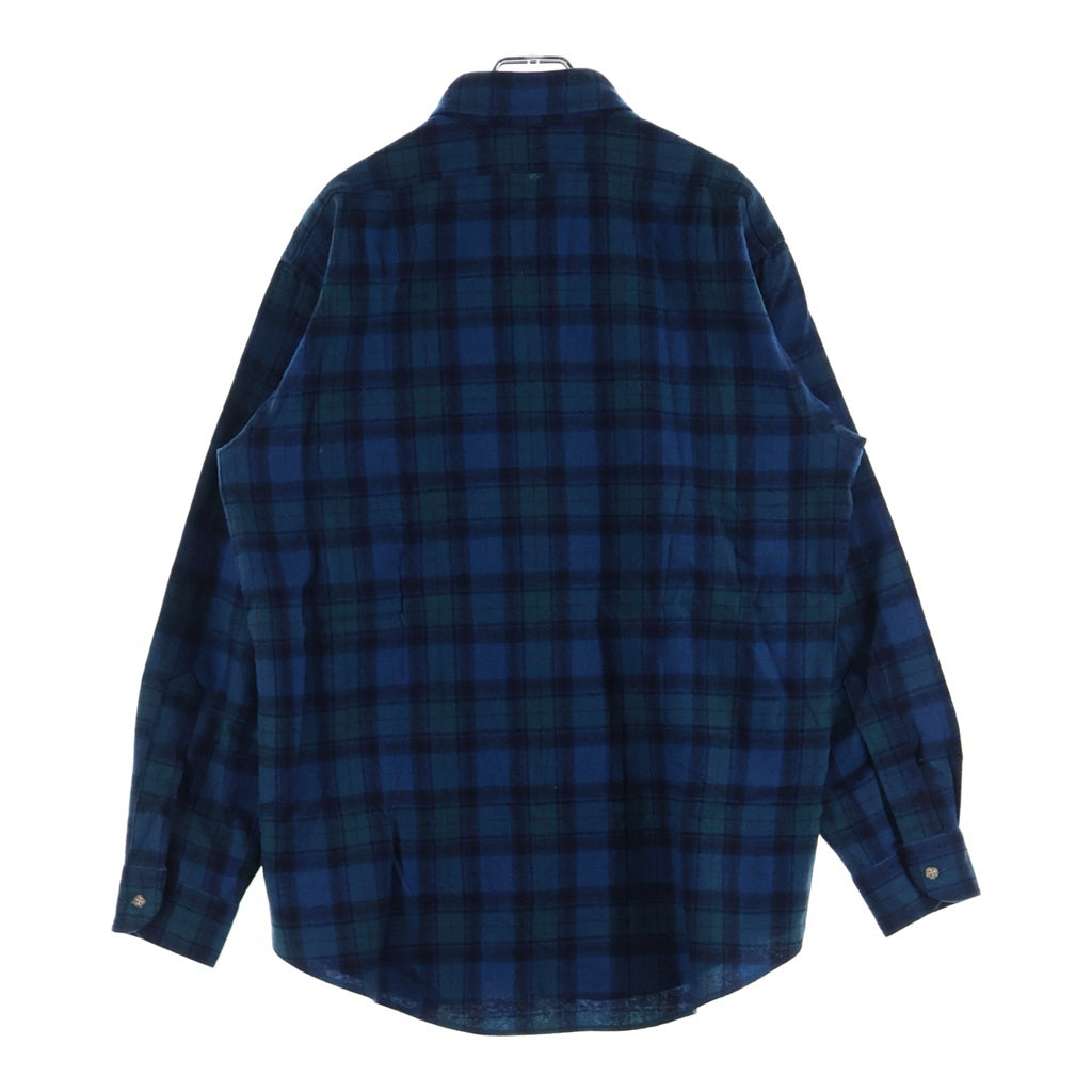 VINTAGE(ヴィンテージ) Vintage 70s Wool Check L/S shirt ヴィンテージ ウール チェック 長袖 シャツ ブルー×グリーン