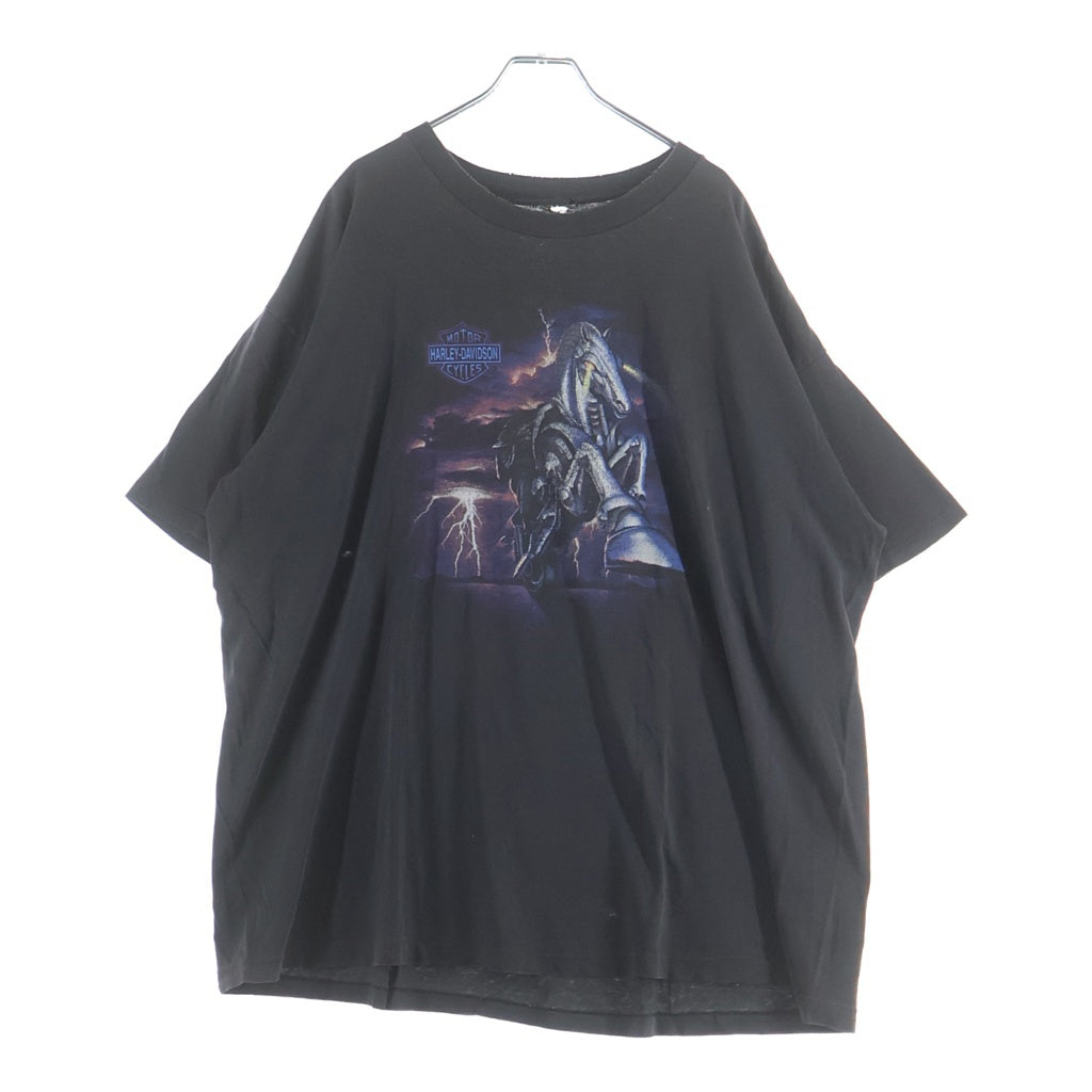 HARLEY DAVIDSON(ハーレーダビッドソン) Vintage 90s Pegasus Thunder Tee ヴィンテージ ペガサス サンダー 半袖Tシャツ ブラック