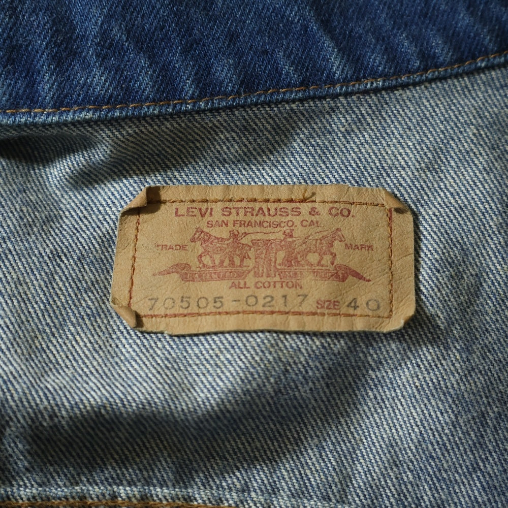 Levi's(リーバイス) 80S 70505 0217 4th スモールe 日本製 デニムトラッカー ジャケット インディゴ J02JT787