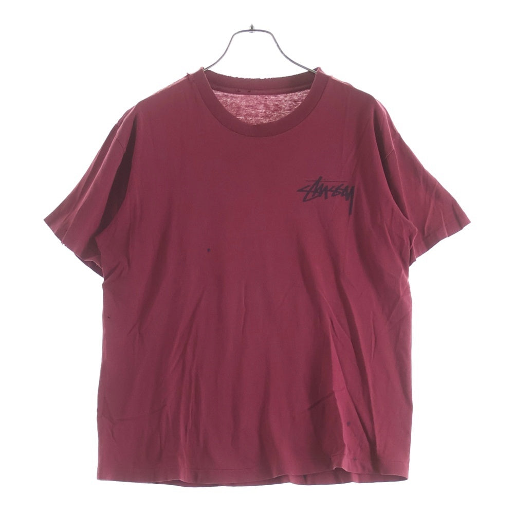 STUSSY(ステューシー) 80s VINTAGE DRAGON LOGO PRINT Tee ヴィンテージ ドラゴン ロゴ プリント 半袖カットソーTシャツ レッド