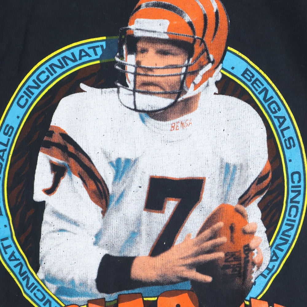 VINTAGE(ヴィンテージ) 90s NFL Cincinnati Bengals Boomer Esiason Player Tee シンシナティ・ベンガルズ ブーマー・アサイアソン 半袖カットソーTシャツ ブラック